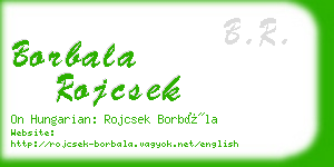 borbala rojcsek business card